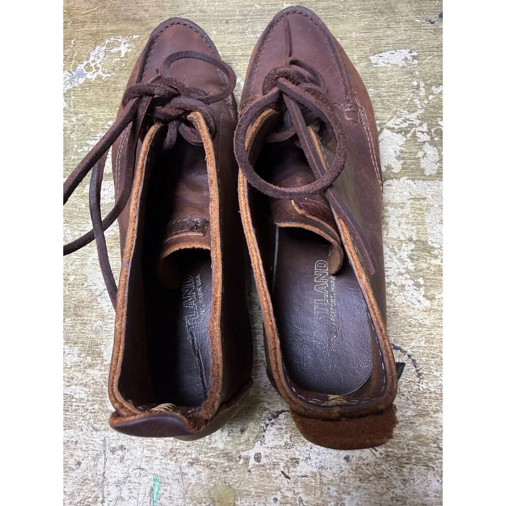 Made In USA Eastland Brown Leather Moc Toe Chukka Boots Women's Size US 10 M
